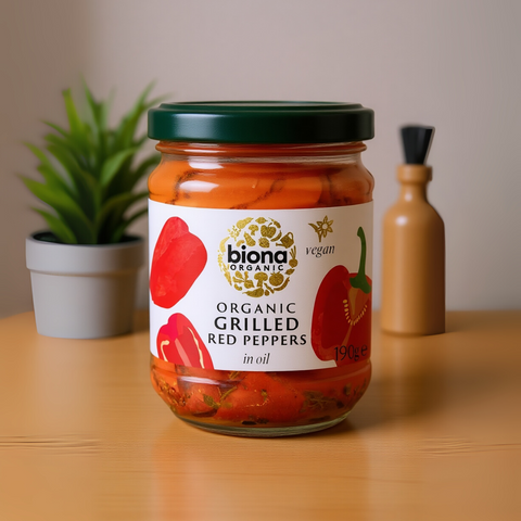 Grilled Red Peppers in Oil Organic