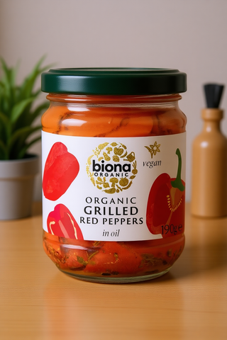 Grilled Red Peppers in Oil Organic
