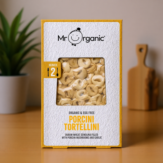 Egg Free Tortellini with Porcini Mushrooms
