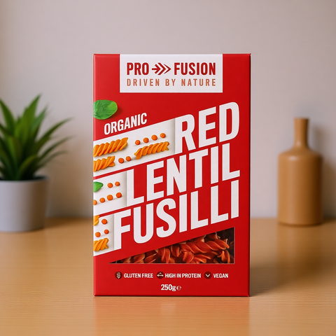 Organic Red Lentil Fusilli - Gluten & Grain Free -
