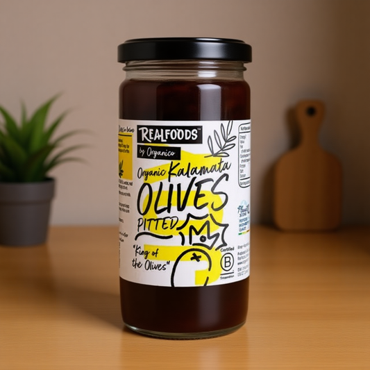 Organic Kalamata Olives Pitted in Brine