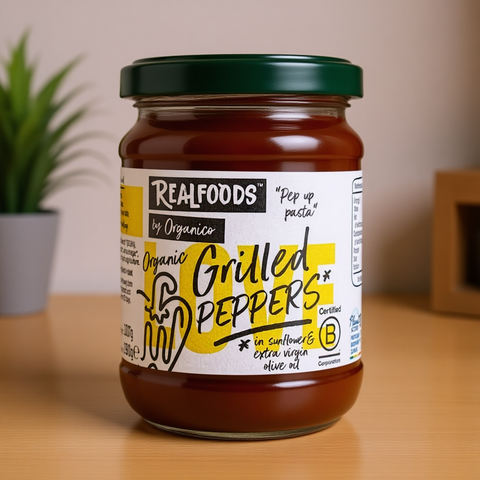 Organic Grilled Peppers in Oil