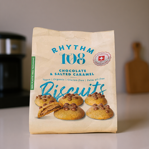 Swiss Vegan Chocolate & Salted Caramel Biscuit Share Bag