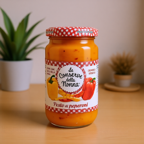Sweet Red and Yellow Grilled Pepper Pesto