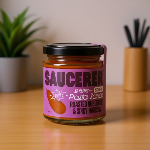 Roasted Aubergine & Spicy Harissa Stir-in Pasta Sauce