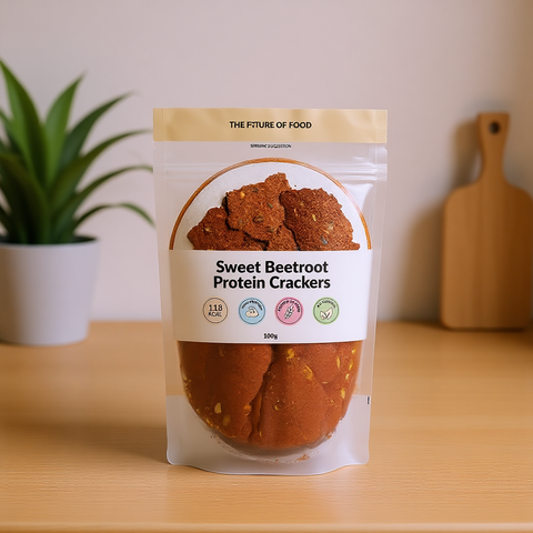 Sweet Beetroot Protein Crackers