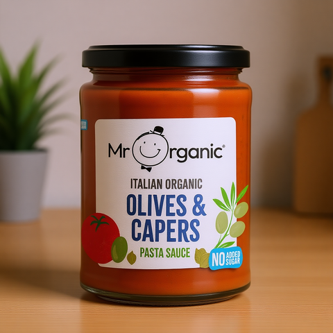 Authentic Italian Olives & Capers Pasta Sauce jar