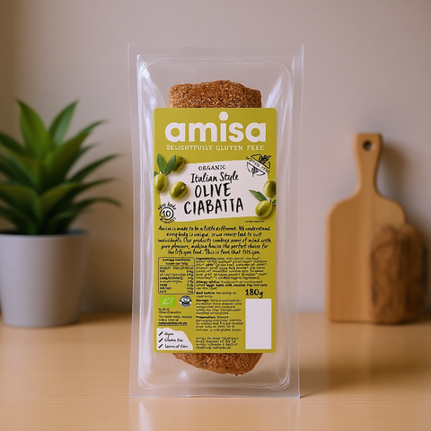 Organic Olive Ciabatta Gluten Free