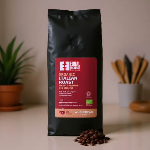 Organic Italian Roast Beans Coffee 1kg