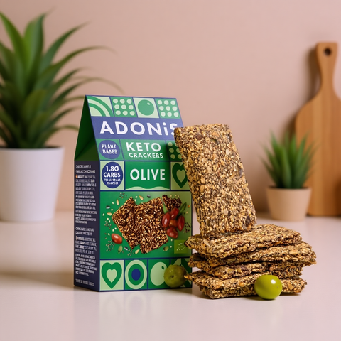 Keto Olive & Chia Seeds Crackers